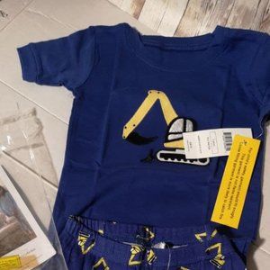 Leveret Boy Backhoe Short Pajamas-size 5 years